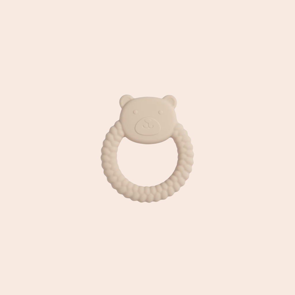 Bear Teether Vanilla Light Toffee 100% food-grade silicone 6+ months